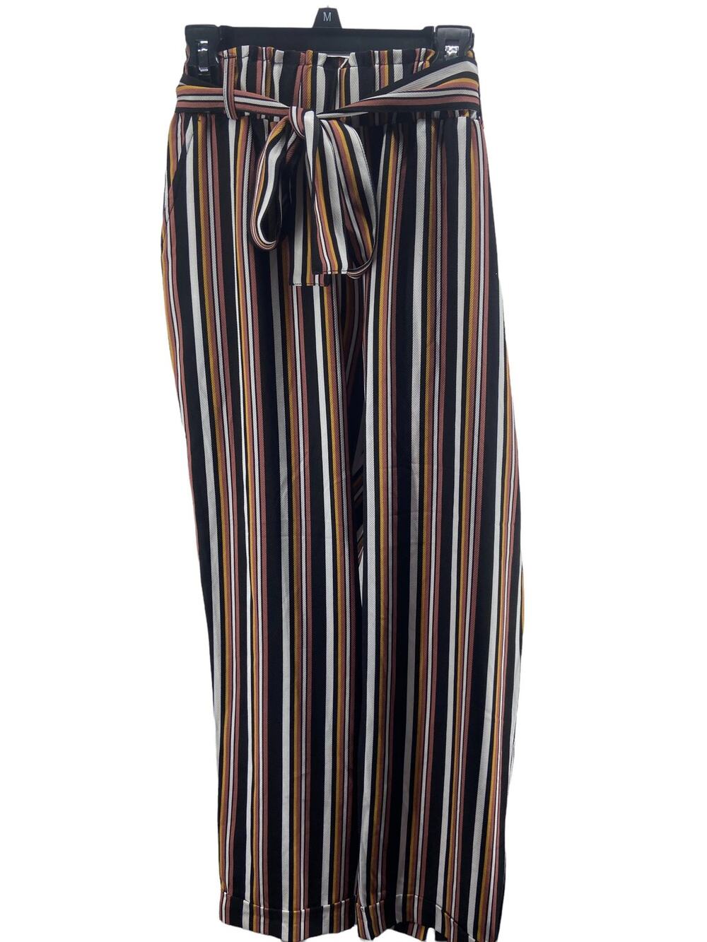 Joe B by Joe Benbasset Striped High Waisted Paperbag Pants Women's Size Medium